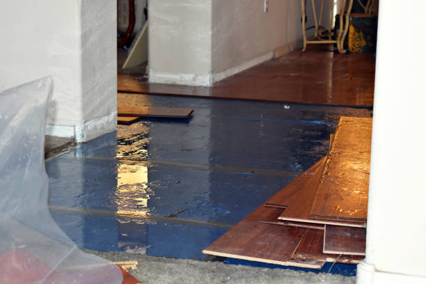 Professional Water Damage Restoration technician working in Deep Water, WV